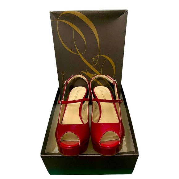 Enzo Angiolini Shaylin Red Patent 5” Stiletto Heel 9.5M - Picture 1 of 10